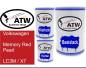 Preview: Volkswagen, Memory Red Pearl, LC3M / X7: 500ml Lackdose + 500ml Klarlack + 250ml Härter - Set, von ATW Autoteile West.